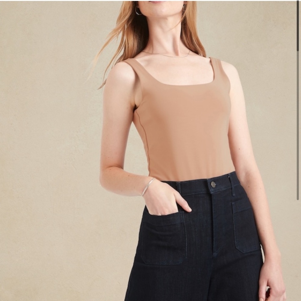 Banana Republic Factory Scoop Neck Thong Bodysuit - XL